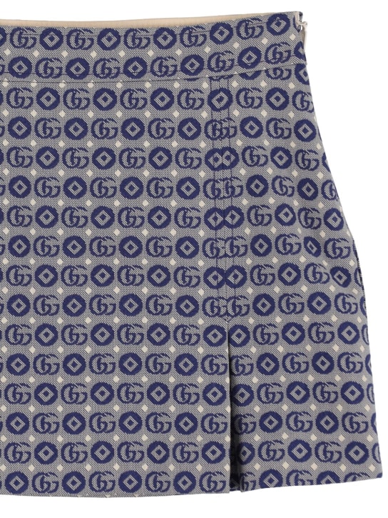 Gucci: Cotton blend skirt - Blue - kids-girls_1 | Luisa Via Roma