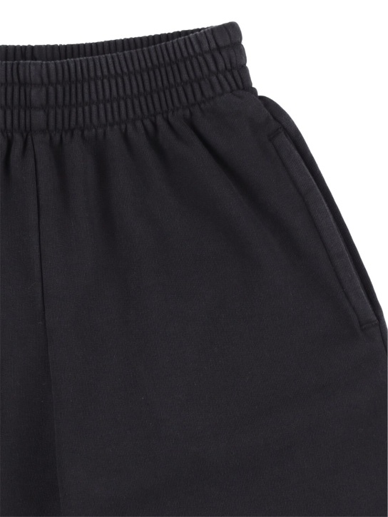 Balenciaga: Cotton shorts - Washed Schwarz - kids-girls_1 | Luisa Via Roma