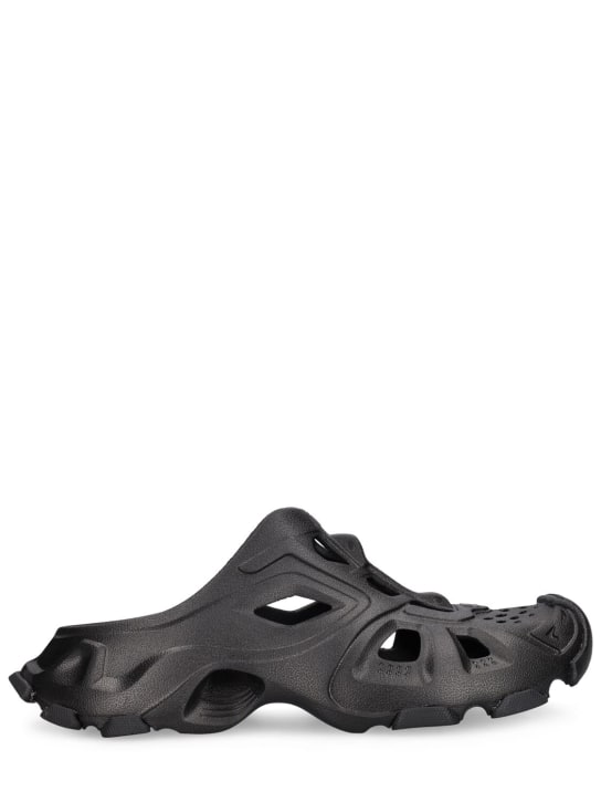Balenciaga: HD橡胶穆勒鞋 - 黑色 - men_0 | Luisa Via Roma