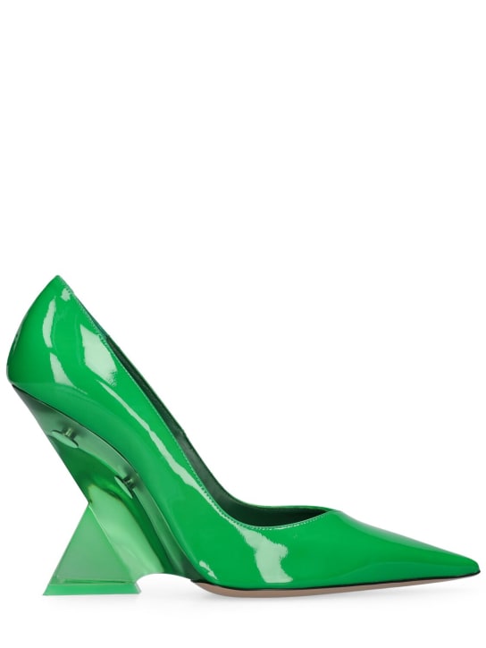 The Attico: 105mm Cheope patent leather pumps - Green - women_0 | Luisa Via Roma