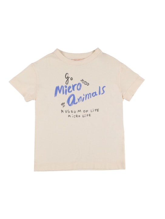 The Animals Observatory: Camiseta de jersey de algodón estampada - Blanco - kids-boys_0 | Luisa Via Roma