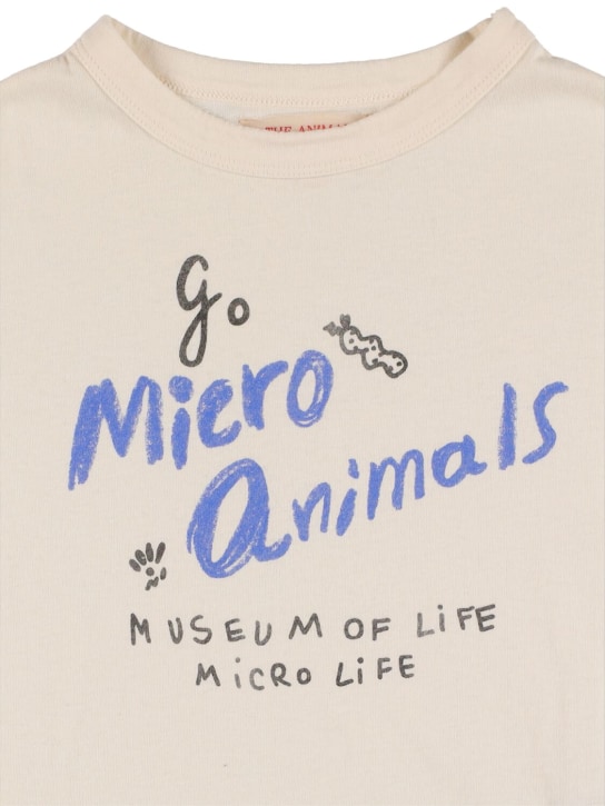 The Animals Observatory: Camiseta de jersey de algodón estampada - Blanco - kids-boys_1 | Luisa Via Roma