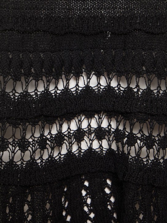 Marant Etoile: Fico crochet cotton top - Black - women_1 | Luisa Via Roma