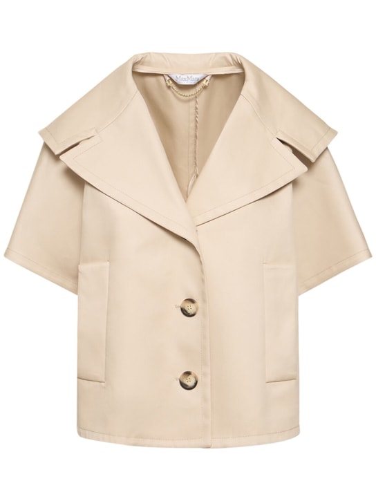 Max Mara: Canossa cotton short sleeved coat - Cacha - women_0 | Luisa Via Roma