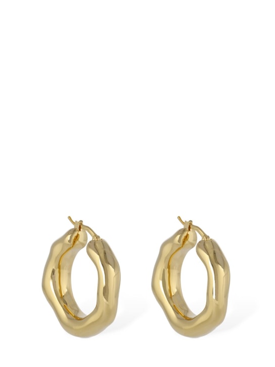 Jil Sander: New Lightness 1 hoop earrings - Gold - women_0 | Luisa Via Roma