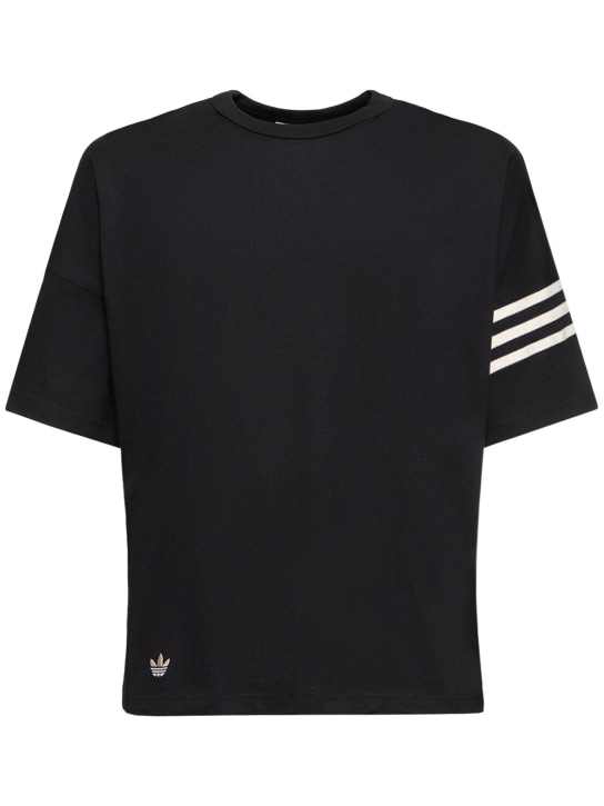 adidas Originals: New Classic cotton t-shirt - Black - men_0 | Luisa Via Roma