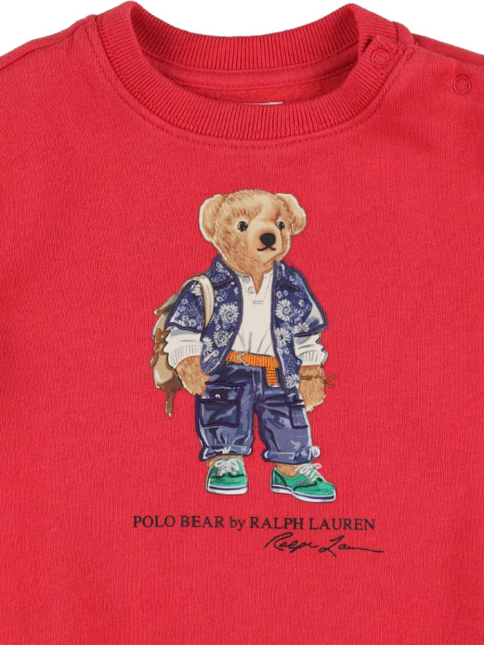 Ralph Lauren: Sudadera de algodón con estampado - Rojo - kids-boys_1 | Luisa Via Roma