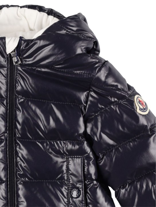 Moncler: Salzman 나일론 다운 재킷 - 다크 블루 - kids-boys_1 | Luisa Via Roma
