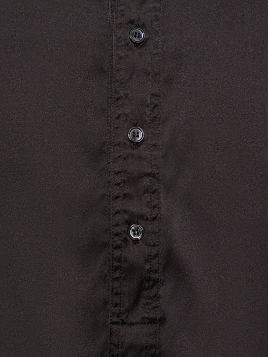 Tom Ford: Silk pajama shirt - Dark Brown - men_1 | Luisa Via Roma