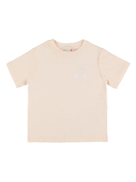 Bonpoint: T-shirt en coton biologique imprimé cerises - Rose - kids-girls_0 | Luisa Via Roma