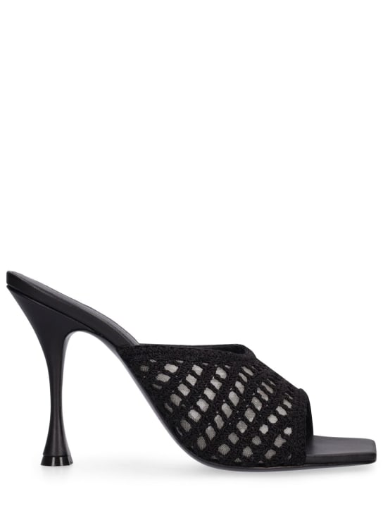 Magda Butrym: 105mm Crochet mule sandals - Black - women_0 | Luisa Via Roma