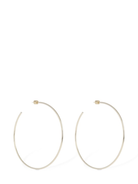 Jennifer Fisher: 7.5cm Thread hoop earrings - Gold - women_0 | Luisa Via Roma