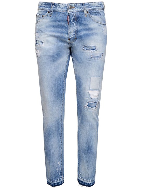 Dsquared2: Cool Guy cotton denim jeans - Blue - men_0 | Luisa Via Roma
