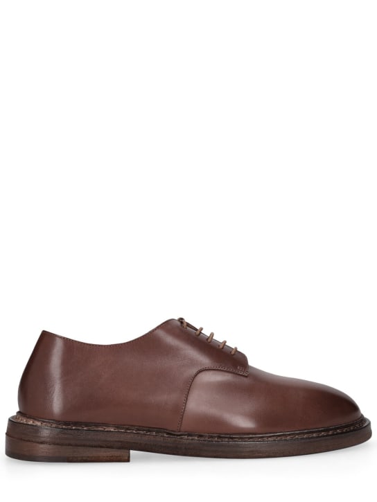 Marsell: Nasello leather derby shoes - Brown - men_0 | Luisa Via Roma