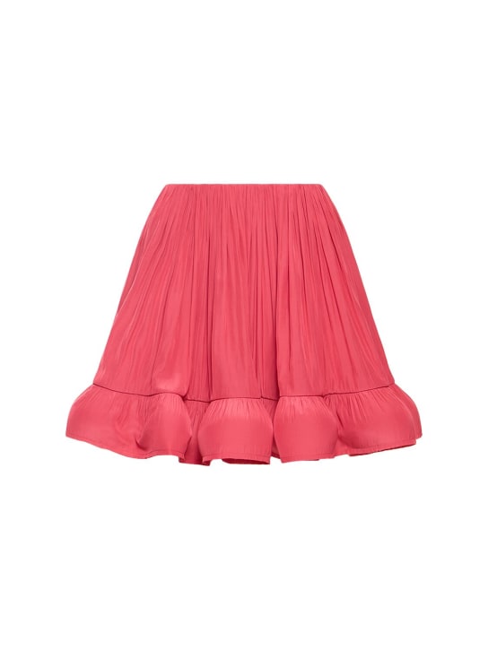 Lanvin: Ruffled charmeuse mini skirt - Fuchsia - women_0 | Luisa Via Roma
