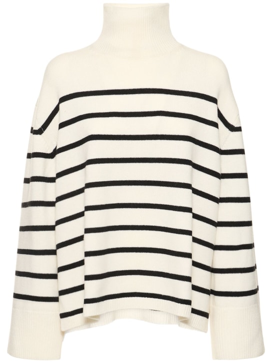 ANINE BING: Courtney striped wool cashmere sweater - Multicolor - women_0 | Luisa Via Roma