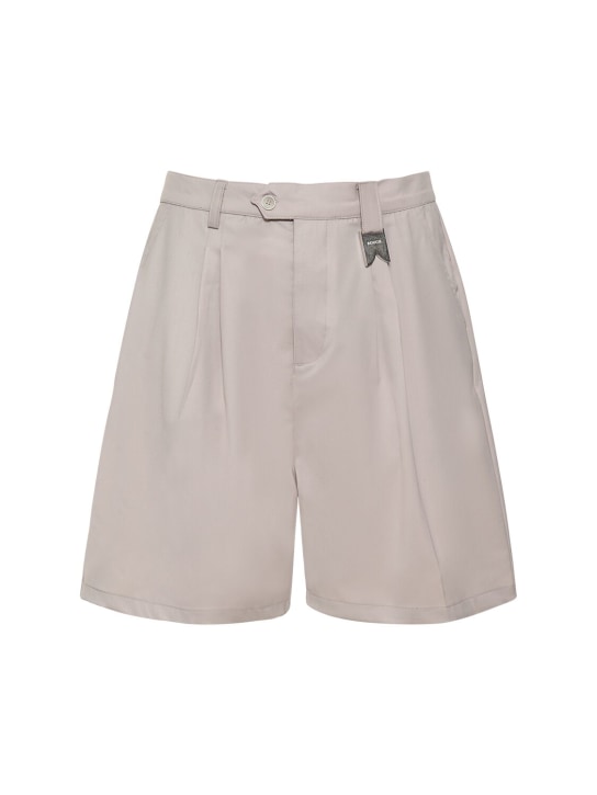 Rough.: Shorts sartoriali baggy fit in cotone - Bianco - men_0 | Luisa Via Roma