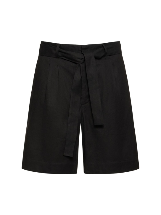 Commas: Shorts de lino - Negro - men_0 | Luisa Via Roma
