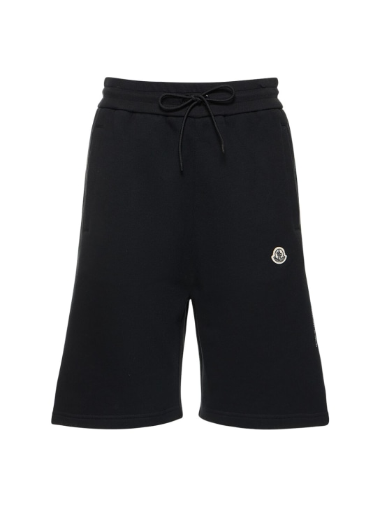 Moncler Genius: Moncler x FRGMT jersey sweat shorts - Black - men_0 | Luisa Via Roma
