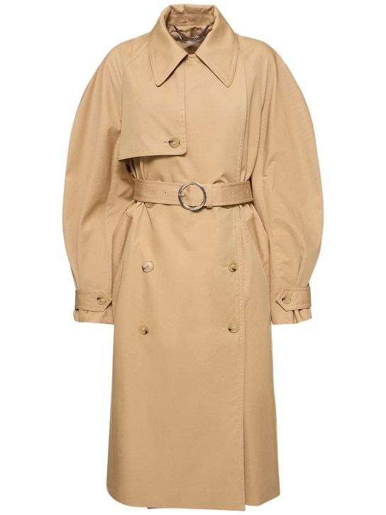 Stella McCartney: Belted wool trench coat - Beige - women_0 | Luisa Via Roma