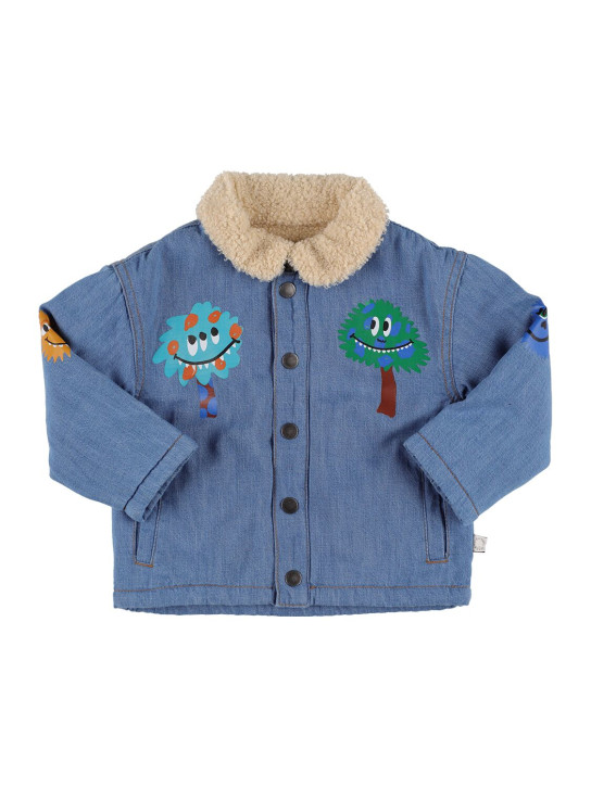 Stella Mccartney Kids: Organic cotton jacket - Denim - kids-girls_0 | Luisa Via Roma