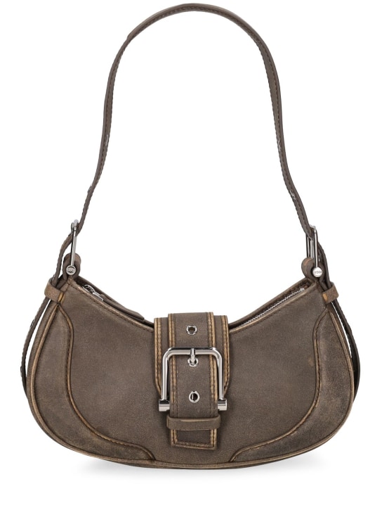 Osoi: Hobo Brocle leather shoulder bag - Vintage Brown - women_0 | Luisa Via Roma