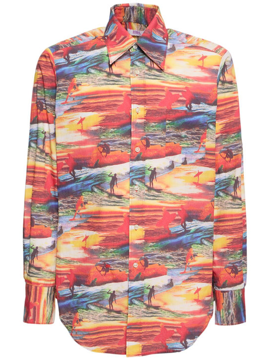 ERL: Unisex printed woven shirt - Multicolor - men_0 | Luisa Via Roma