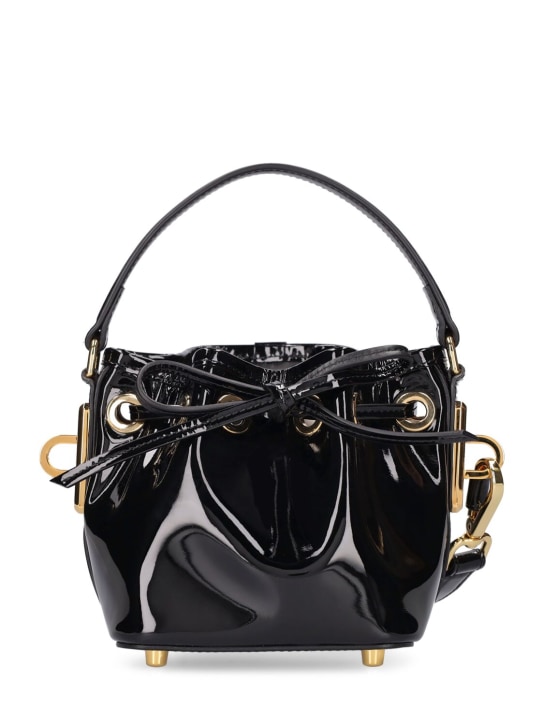 Alexandre Vauthier: Mini patent leather top handle bag - Schwarz - women_0 | Luisa Via Roma