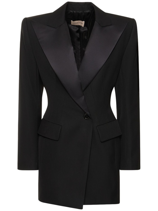 Alexandre Vauthier: Wool crepe smoking jacket - Black - women_0 | Luisa Via Roma