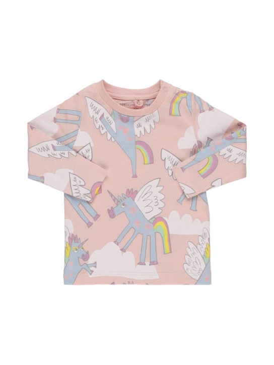 Stella Mccartney Kids: Organic cotton sweatshirt & pants - Pink - kids-girls_1 | Luisa Via Roma