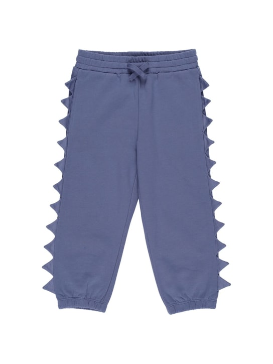 Stella Mccartney Kids: Organic cotton pants - Blue - kids-boys_0 | Luisa Via Roma