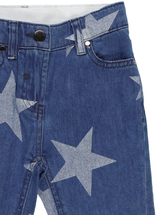 Stella Mccartney Kids: Organic cotton denim jeans w/stars - Blue - kids-girls_1 | Luisa Via Roma