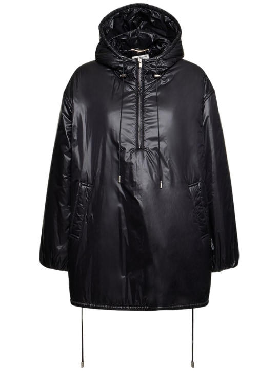 Saint Laurent: Embroidered nylon jacket - Black - women_0 | Luisa Via Roma