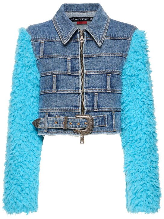 Andersson Bell: Dua multi waist cotton denim jacket - Blue - women_0 | Luisa Via Roma