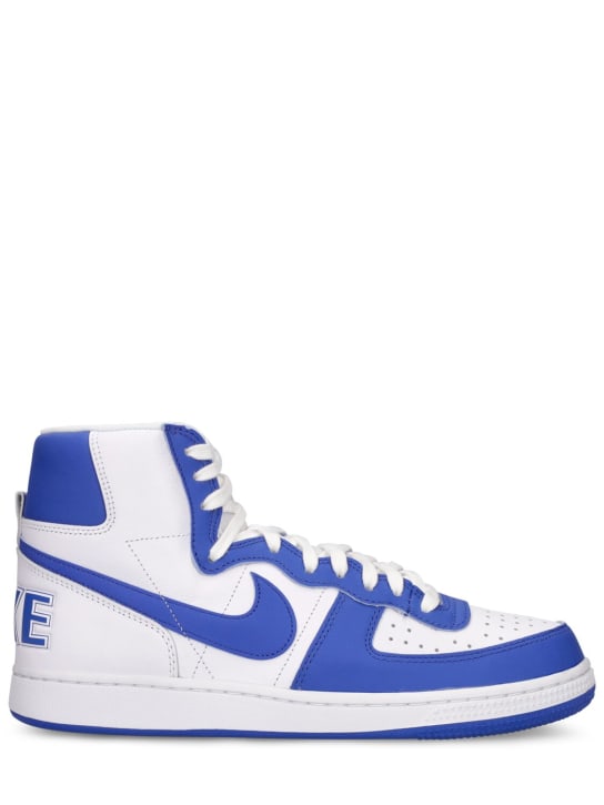 Nike: Sneakers montantes Terminator - White/Blue - men_0 | Luisa Via Roma
