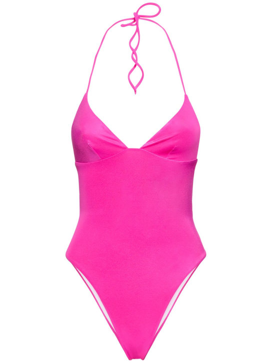 Dsquared2: Glossy one piece swimsuit - Fuchsia - women_0 | Luisa Via Roma