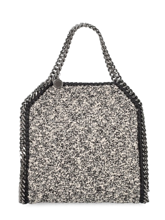 Stella McCartney: Mini Bouclé top handle bag - Black - women_0 | Luisa Via Roma
