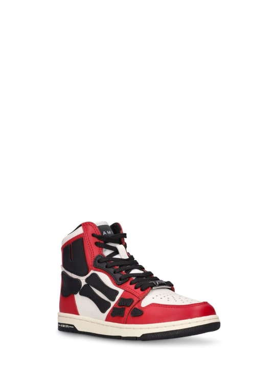 Amiri: Leather lace-up high top sneakers - Multicolor - kids-boys_1 | Luisa Via Roma