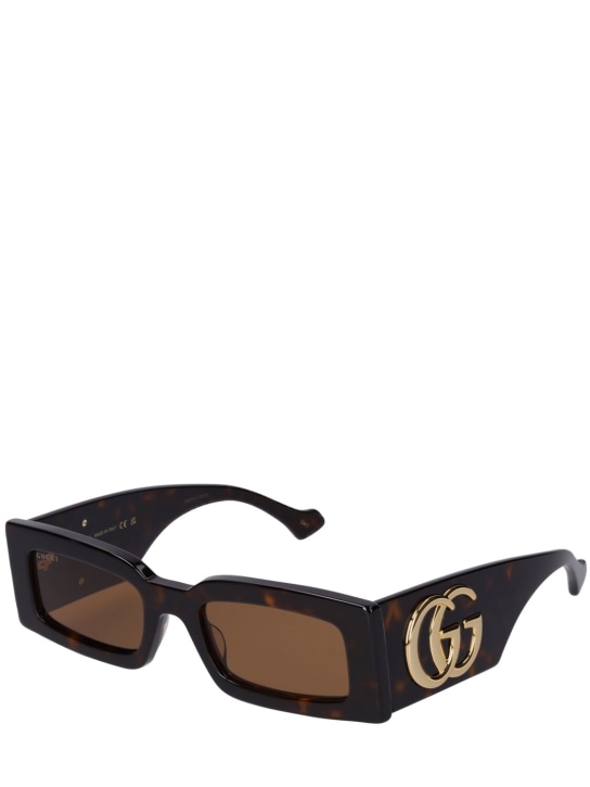 Gucci: GG1425S Rectangular acetate sunglasses - Havana - women_1 | Luisa Via Roma