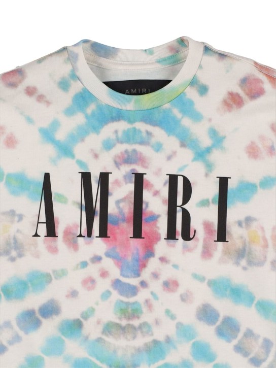 Amiri: T-shirt en jersey de coton imprimé logo tie & dye - Multicolore - kids-girls_1 | Luisa Via Roma