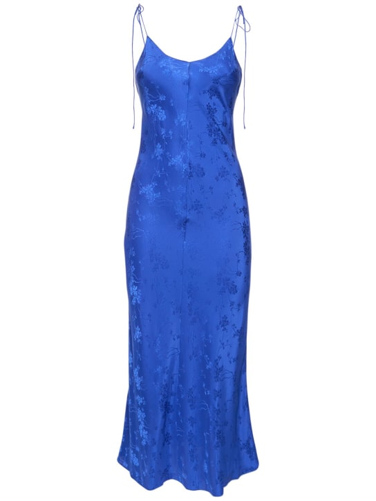 The Garment: Toulouse lace-up silk midi dress - Blue - women_0 | Luisa Via Roma