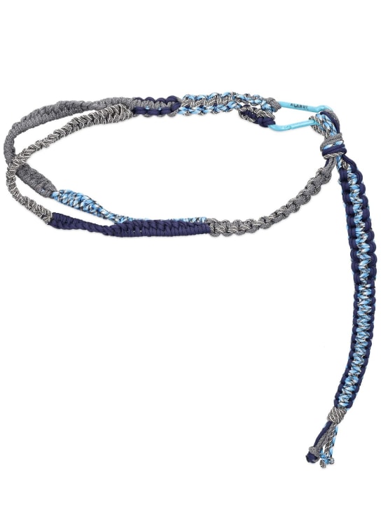 Alanui: Cintura in corda con moschettone - Blue Turquoise - women_0 | Luisa Via Roma