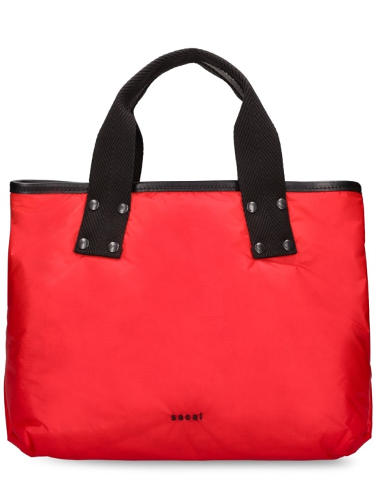 Sacai: Skytex medium tote bag - Red - men_0 | Luisa Via Roma