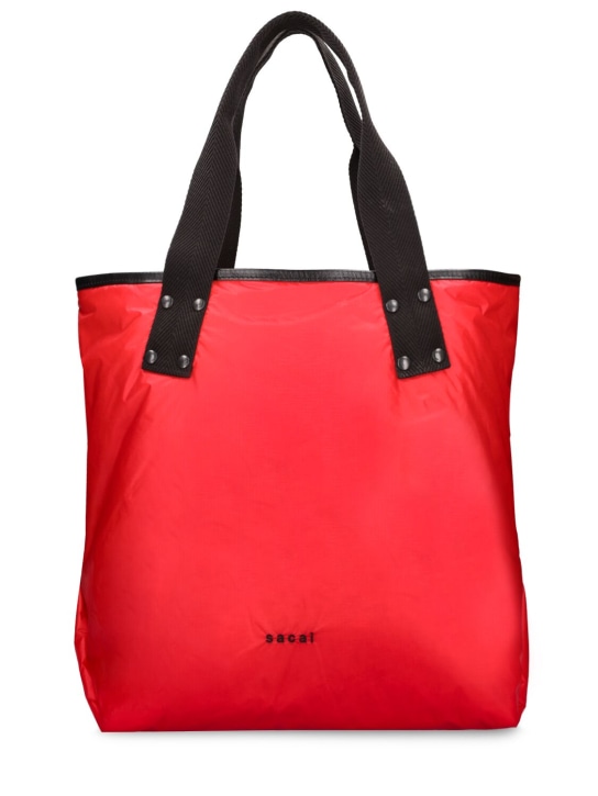 Sacai: Skytex large tote bag - Red - men_0 | Luisa Via Roma
