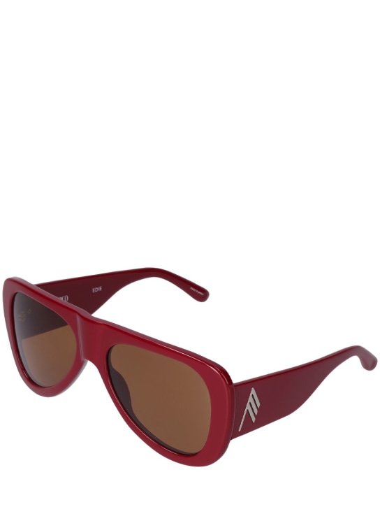 The Attico: Edie mask acetate sunglasses - Bordeaux - women_1 | Luisa Via Roma
