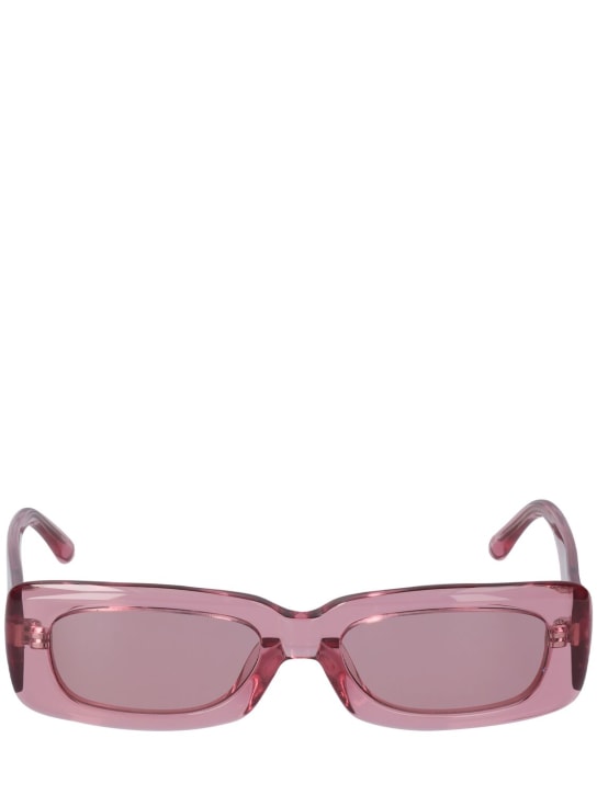 The Attico: Mini Marfa squared acetate sunglasses - Rosa - women_0 | Luisa Via Roma