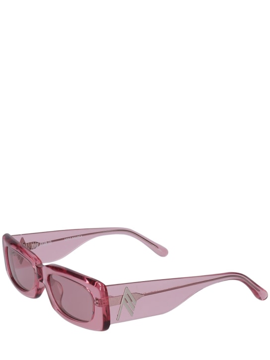 The Attico: Mini Marfa squared acetate sunglasses - Rosa - women_1 | Luisa Via Roma