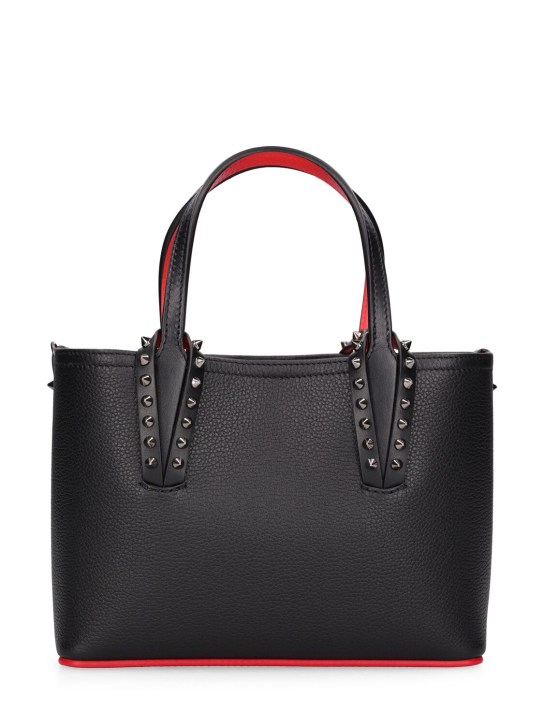 Christian Louboutin: Mini Cabata E/W leather top handle bag - Black - women_0 | Luisa Via Roma