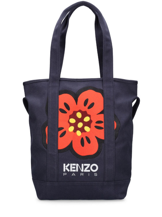 Kenzo Paris: Group Boke embroidered utility tote bag - Navy - women_0 | Luisa Via Roma