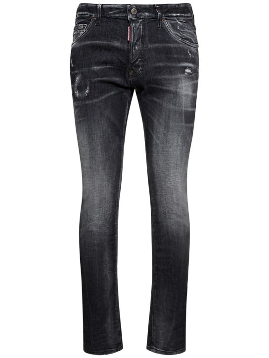 Dsquared2: Jeans Cool Guy in denim di cotone - Nero - men_0 | Luisa Via Roma